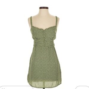 A&F Olive Mini Petite Dress. Y2K, Spring, Babydoll, Festival, Easter, Summer